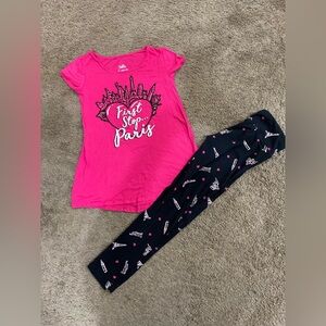 Girls Justice Paris Leggings Outfit size 10